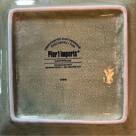 Pier 1 Retired Carynthum 8.75” Stoneware Square
Salad-Dessert Plate - Picture 3 of 3